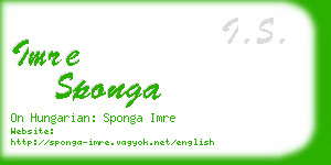 imre sponga business card